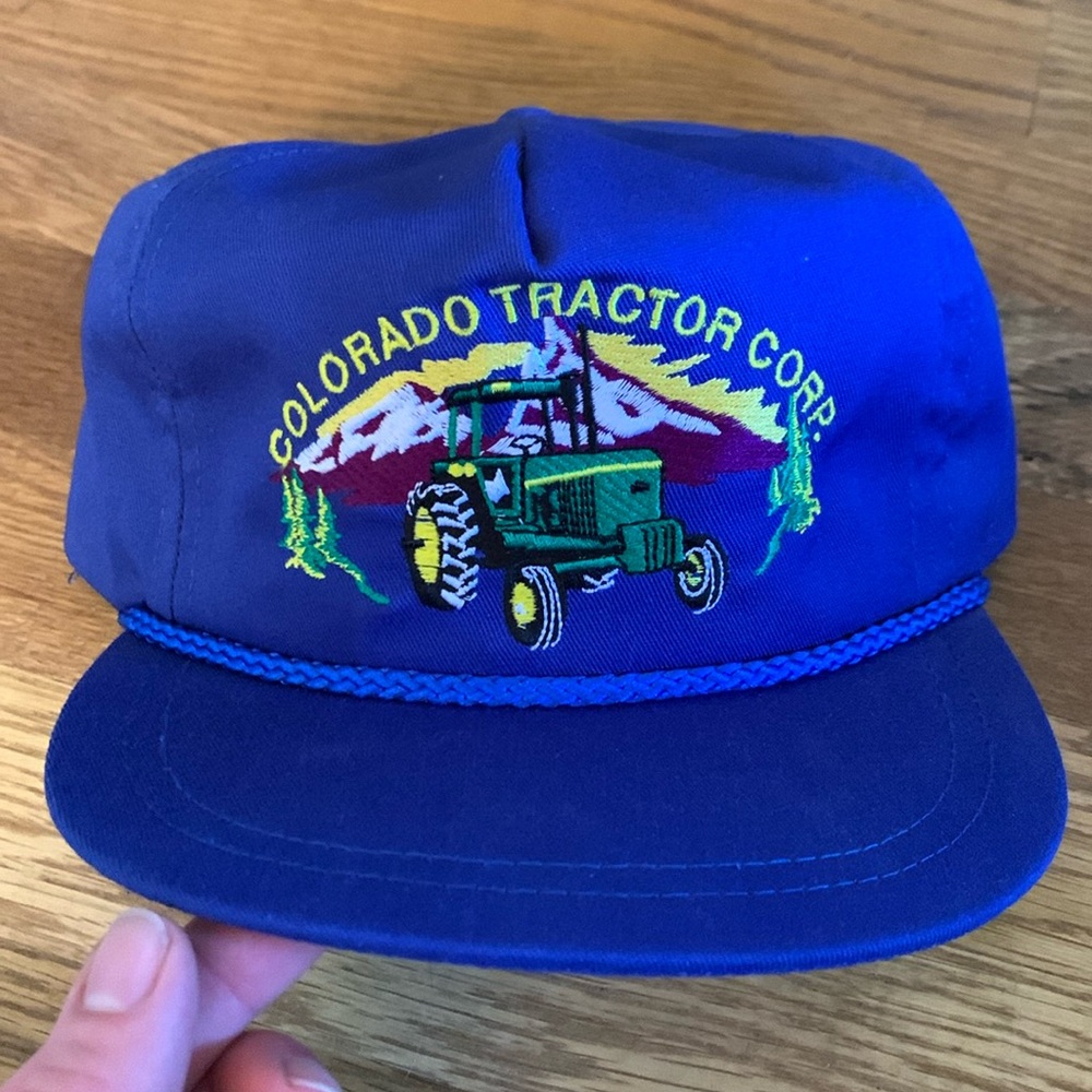 Vintage Colorado Tractor Corp. Trucker SnapBack Hat 90s Embroidered made in USA